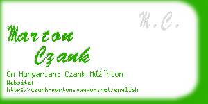 marton czank business card